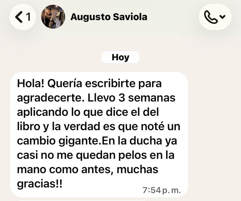 Mensaje de WhatsApp de un cliente de Capideex