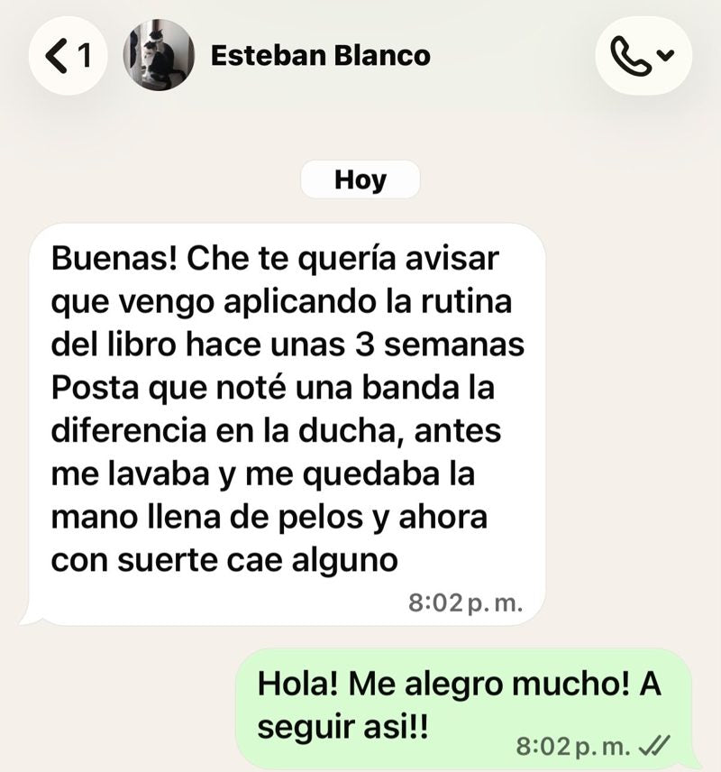 Mensaje de WhatsApp de un cliente de Capideex