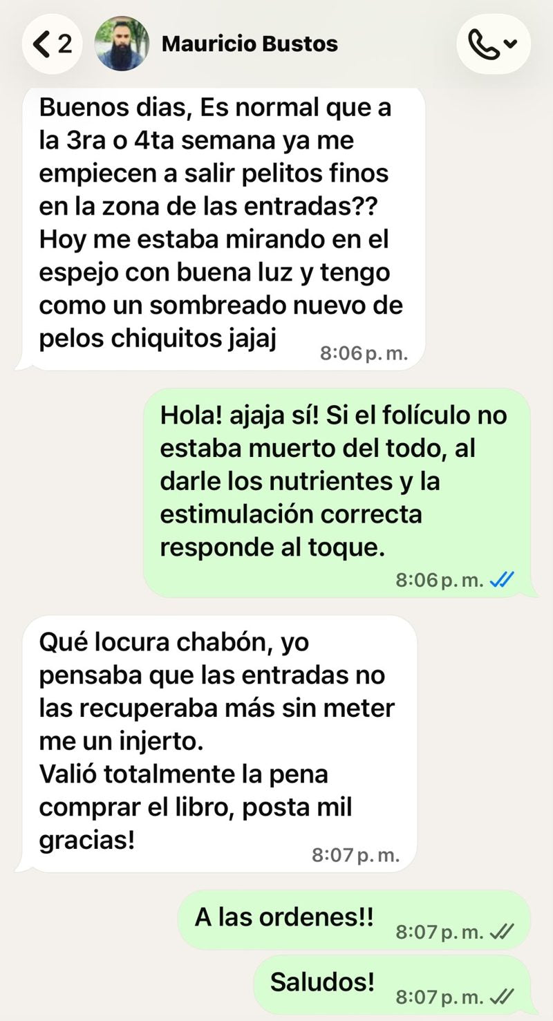 Mensaje de WhatsApp de un cliente de Capideex